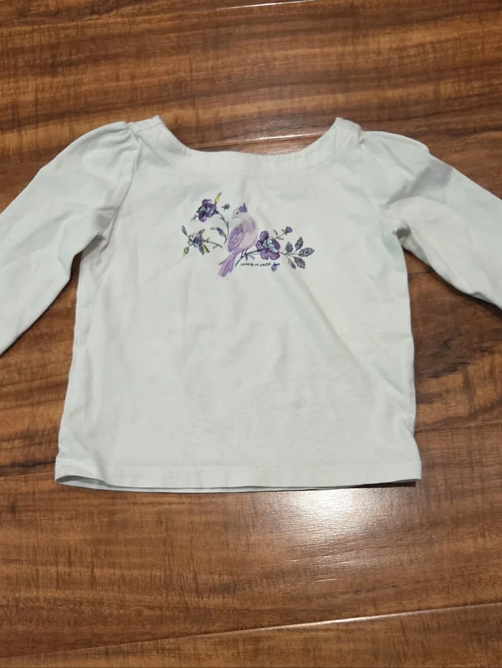 Janie and Jack EUC 18-24 Months Ivory Bird Top and Floral Ponte Pants